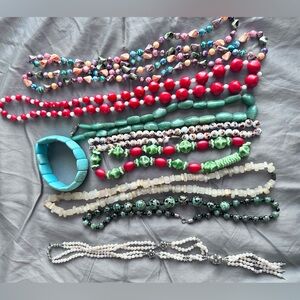 Colorful Beaded Necklace Lot